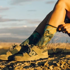 Bike Rugged Ride Print Crew Socks