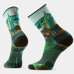 Hike Trail Trekker Print Crew Socks