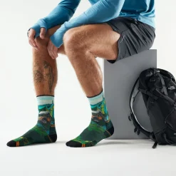 Hike Trail Trekker Print Crew Socks