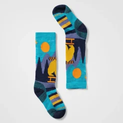Kids' Ski Sleigh Bear Over The Calf Socks
