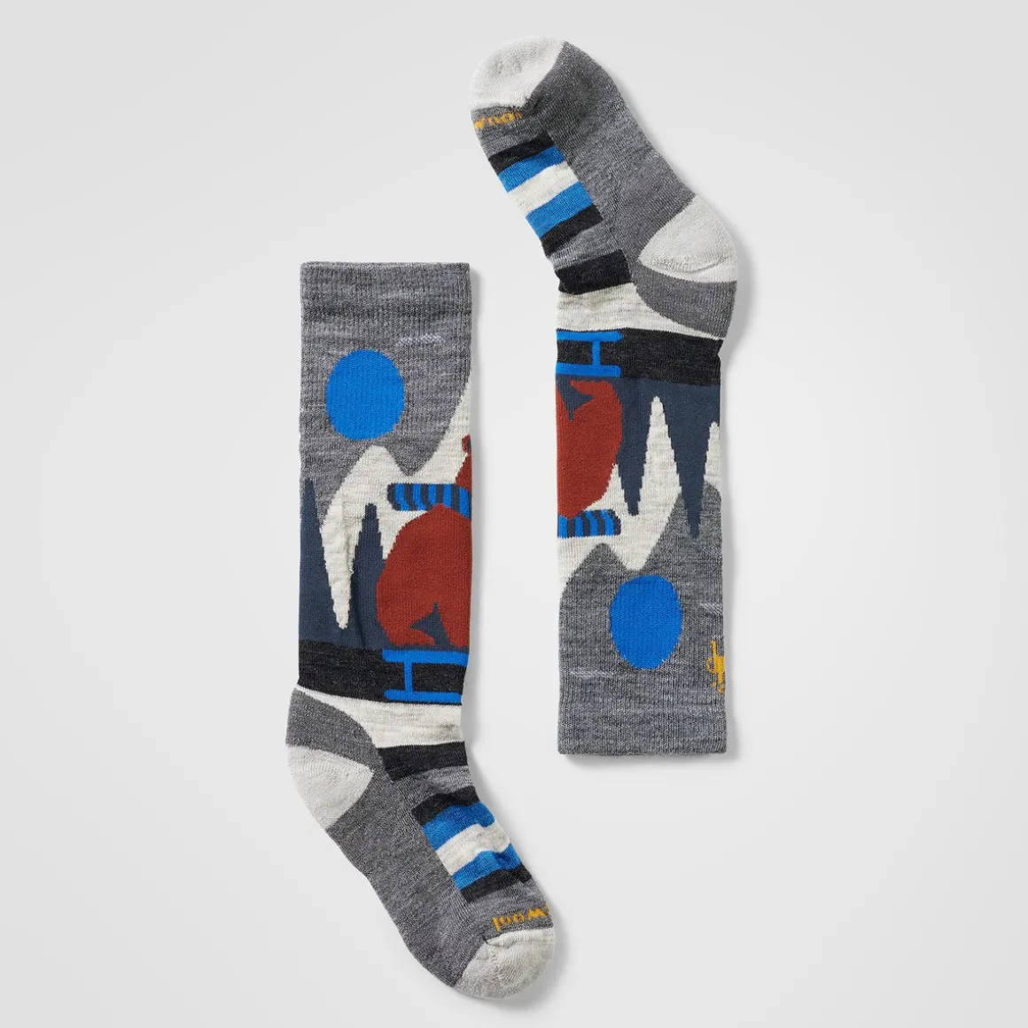 Kids' Ski Sleigh Bear Over The Calf Socks