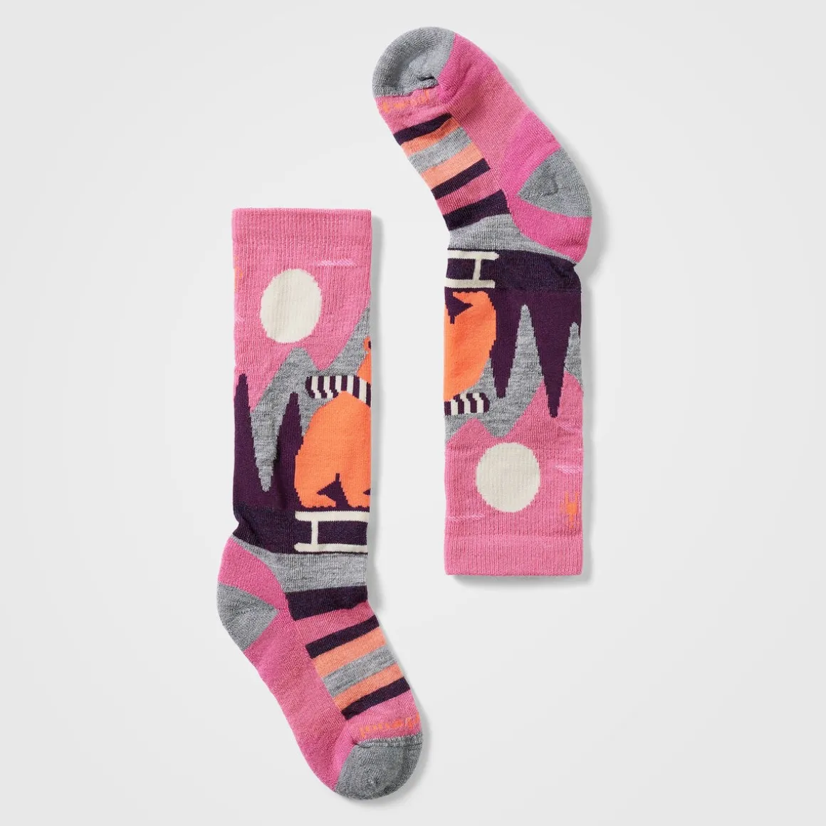 Kids' Ski Sleigh Bear Over The Calf Socks