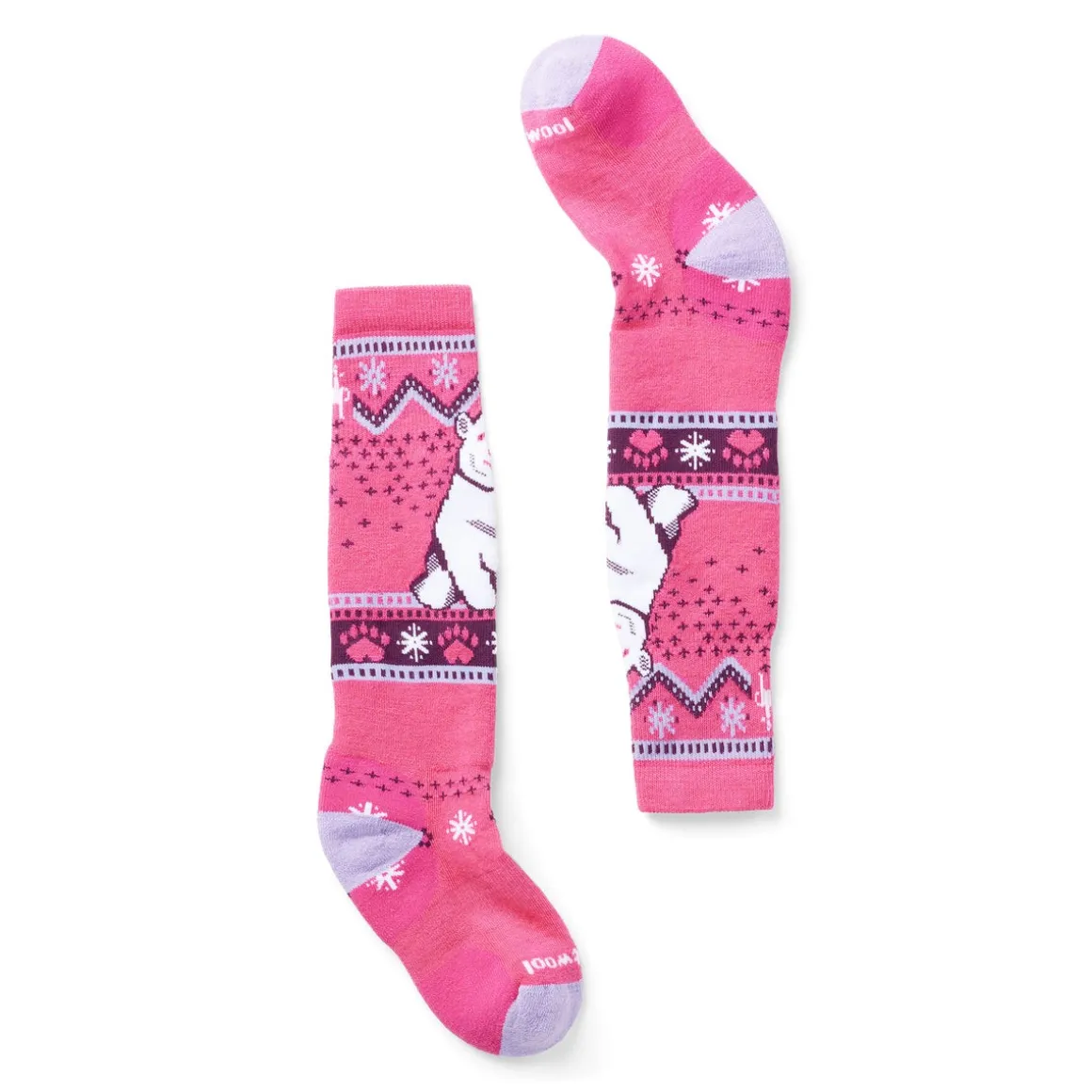 Kids' Wintersport Polar Bear Pattern Over The Calf Socks