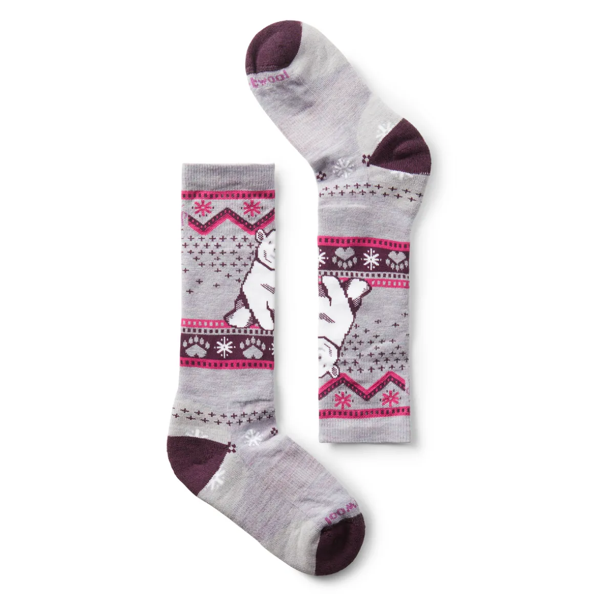 Kids' Wintersport Polar Bear Pattern Over The Calf Socks