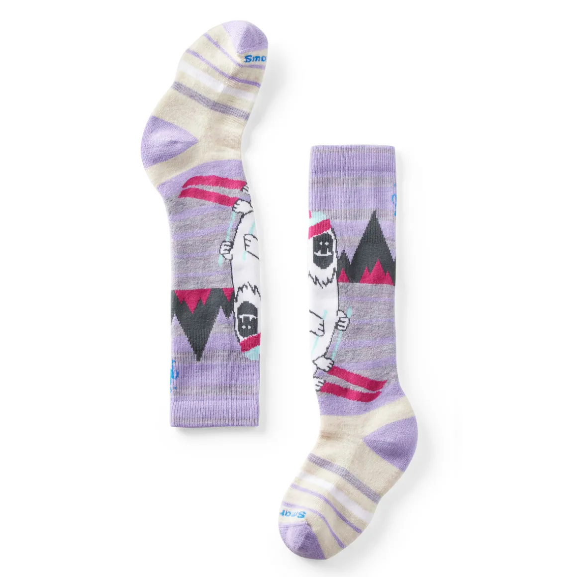 Kids' Wintersport Yeti Pattern Over The Calf Socks