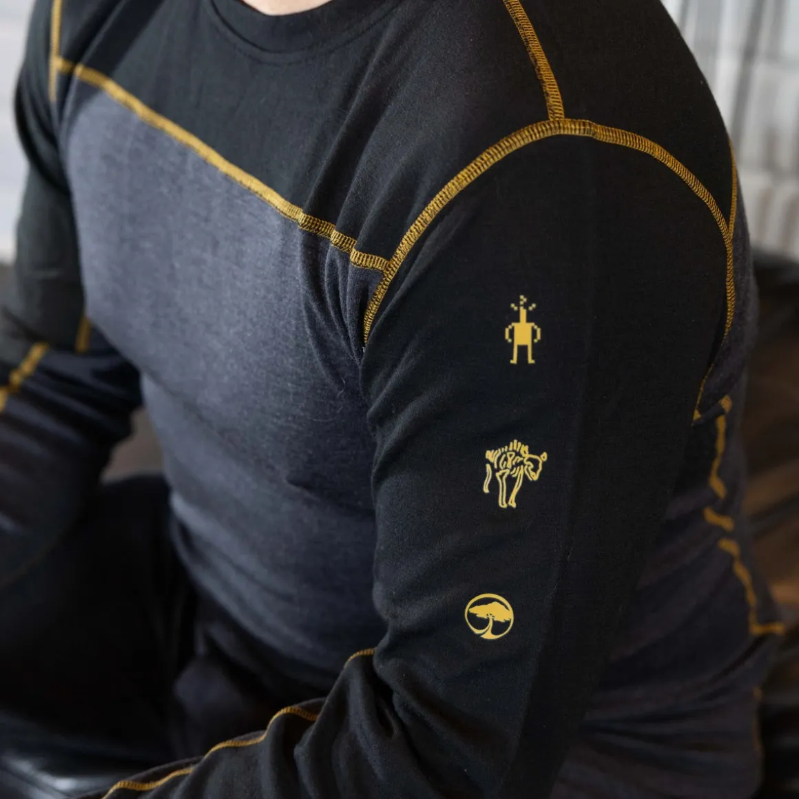 Men's Classic Thermal Merino Base Layer Colorblock Crew