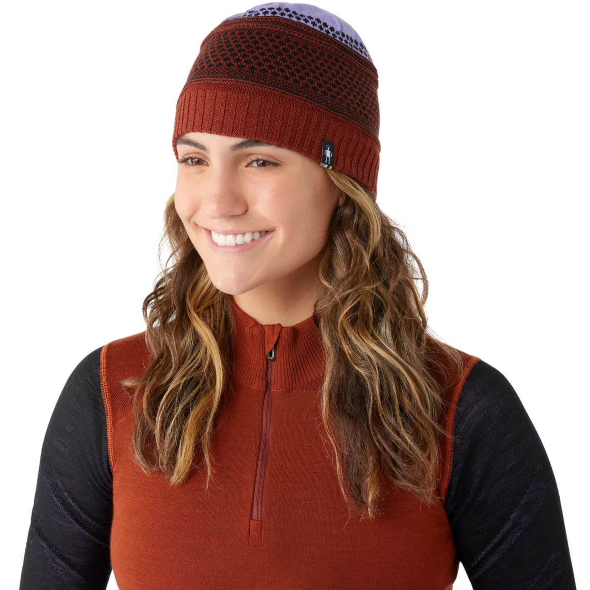 Popcorn Cable Reversible Beanie