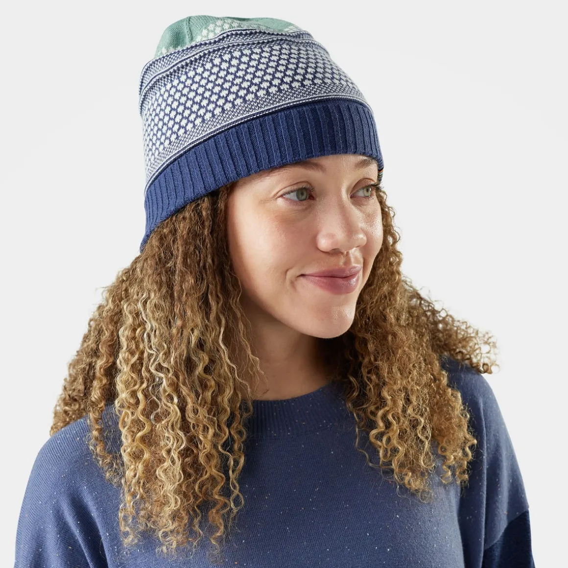 Popcorn Cable Reversible Beanie
