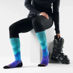 Ski Compression Print Over The Calf Socks