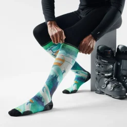 Ski Ski Day Print Over The Calf Socks
