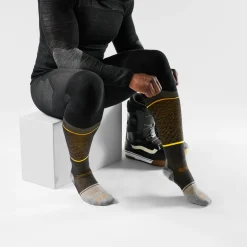 Snowboard Retro Line Over The Calf Socks