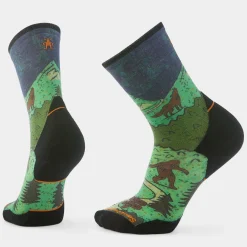 Trail Run Neature Print Crew Socks