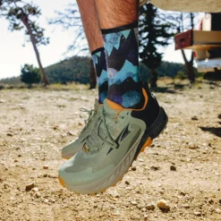 Trail Run Summit Sector Print Crew Socks