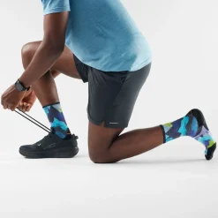 Trail Run Summit Sector Print Crew Socks