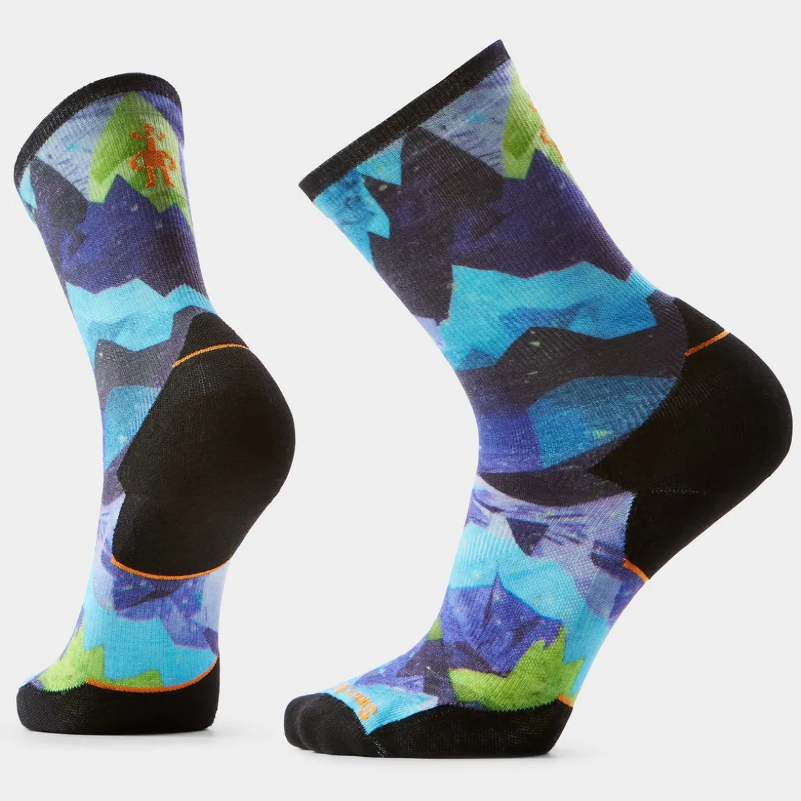 Trail Run Summit Sector Print Crew Socks