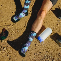 Trail Run Summit Sector Print Crew Socks