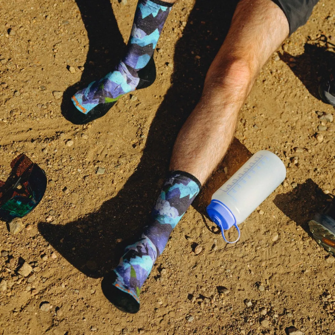 Trail Run Summit Sector Print Crew Socks
