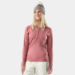 Women's Classic Thermal Merino Base Layer 1/2 Zip Hoodie