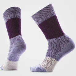 Women's Everyday Color Block Cable Crew Socks