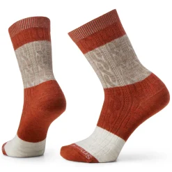 Women's Everyday Color Block Cable Crew Socks