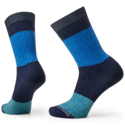 Women's Everyday Color Block Cable Crew Socks