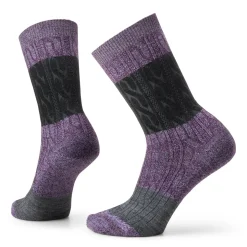 Women's Everyday Color Block Cable Crew Socks