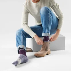 Women's Everyday Color Block Cable Crew Socks