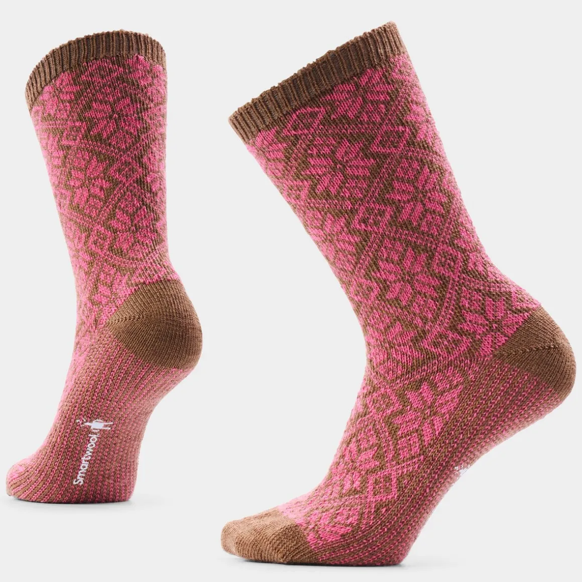 Women's Everyday Cozy Traditional Snowflake Crew Socks