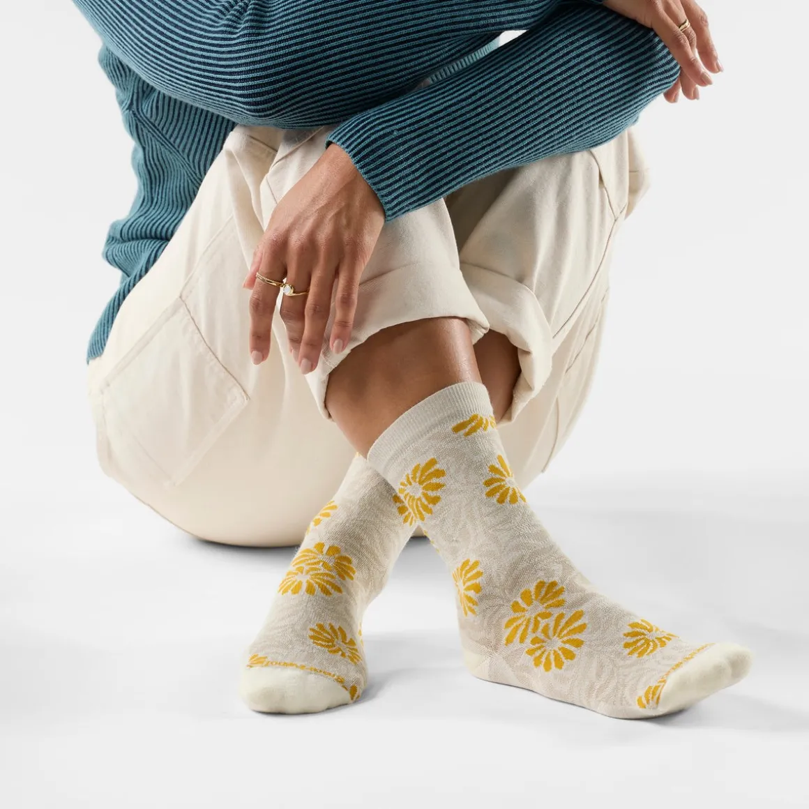 Women's Everyday Floral Crew Socks