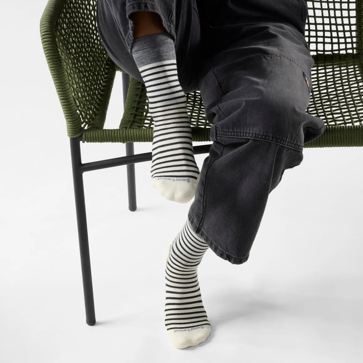 Women's Everyday Pin Stripe Crew Socks