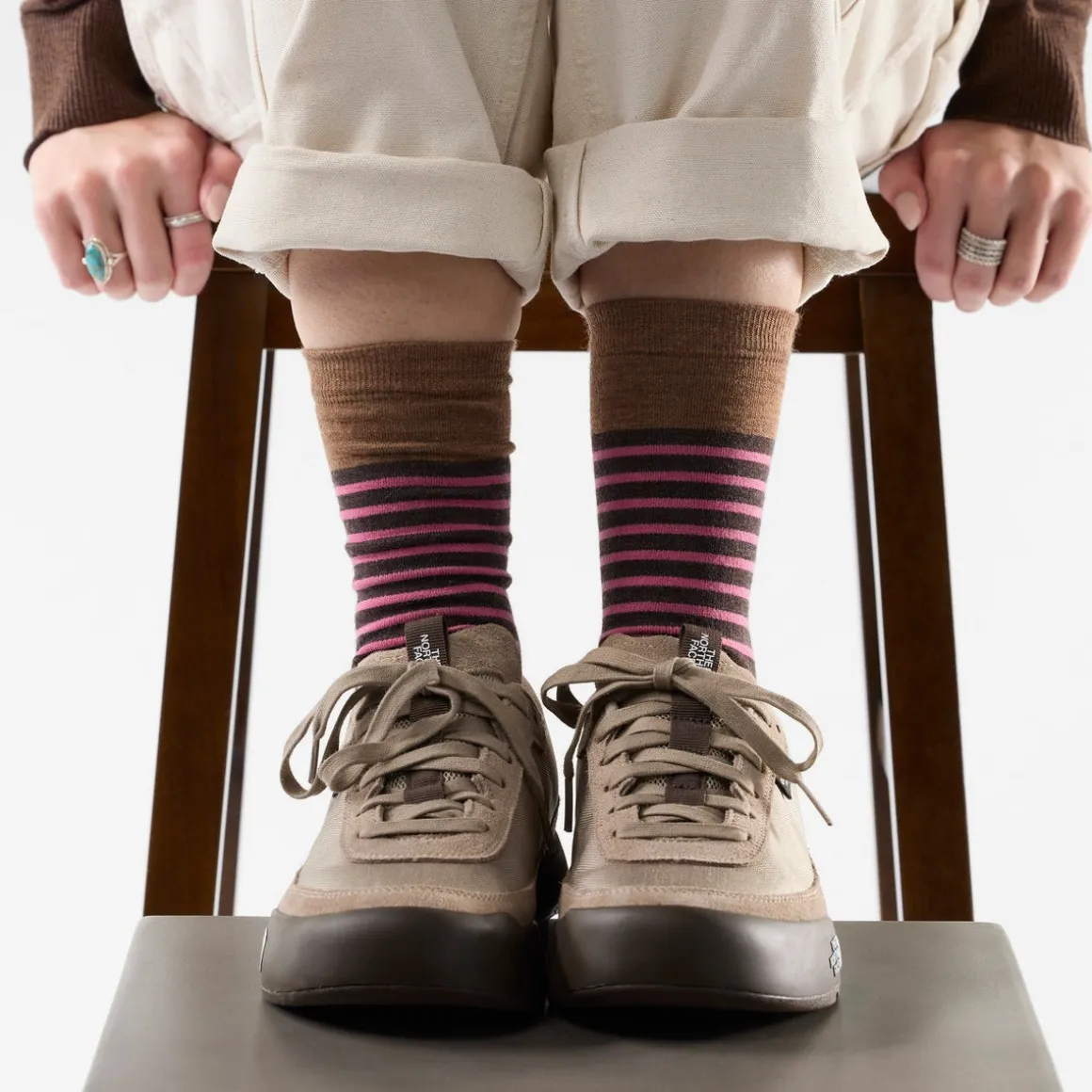 Women's Everyday Pin Stripe Crew Socks