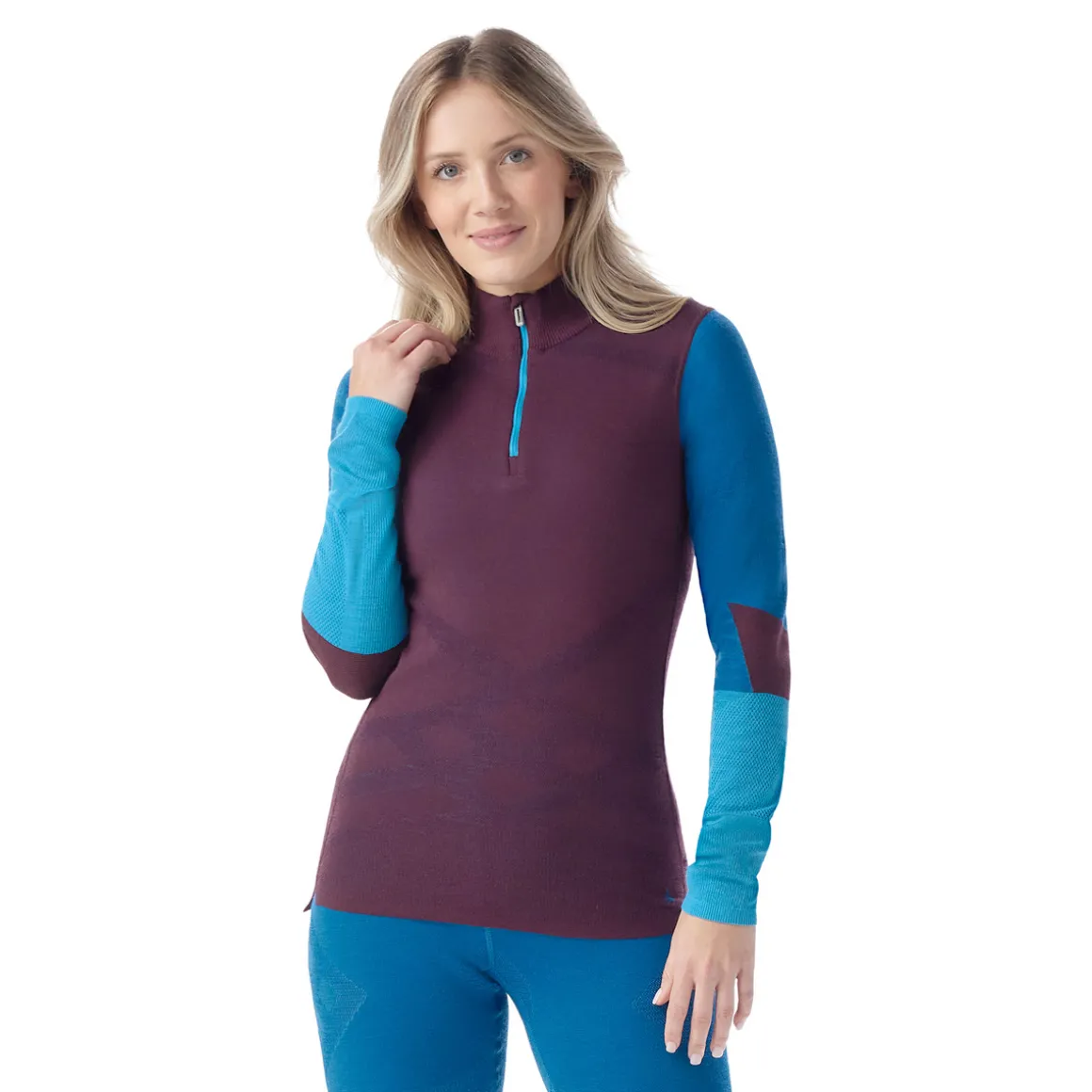 Women's Intraknit™ Thermal Merino Base Layer Colorblock 1/4 Zip