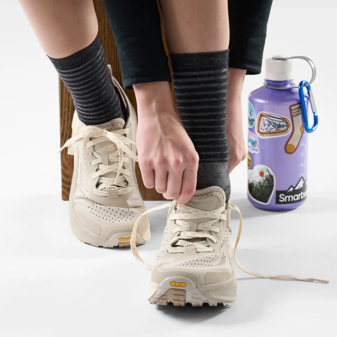 Women's Run Pattern Crew Socks