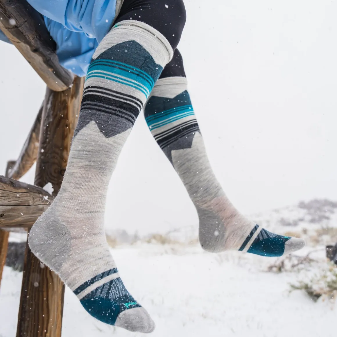 Women's Ski Pattern Over The Calf Socks