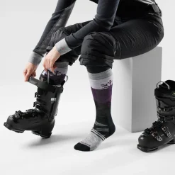 Women's Ski Snowpocalypse Pattern Over The Calf Socks