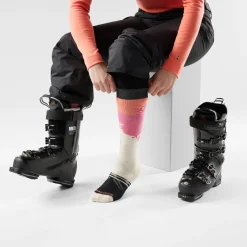 Women's Ski Snowpocalypse Pattern Over The Calf Socks