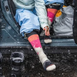 Women's Ski Snowpocalypse Pattern Over The Calf Socks